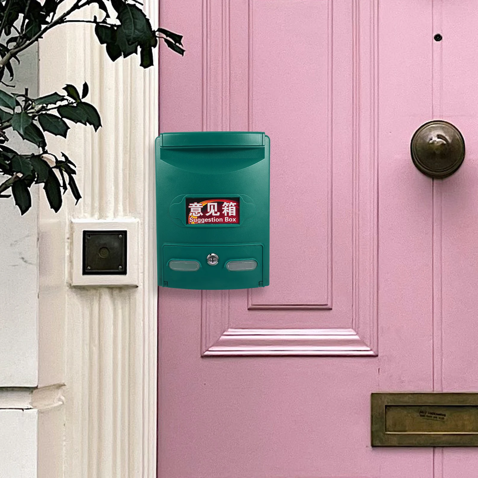 

Lockable Mailbox Wall Mount Outdoor Versatile Box Secure Lock Durable Material Mailboxes House Outside Door Mounted Keys