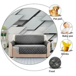 Waterproof Sofa Cover Quilted Anti-wear Couch Cover for Dog Pet Kids Recliner Armchair Furniture Slipcovers 1/2/3 Seater Protect