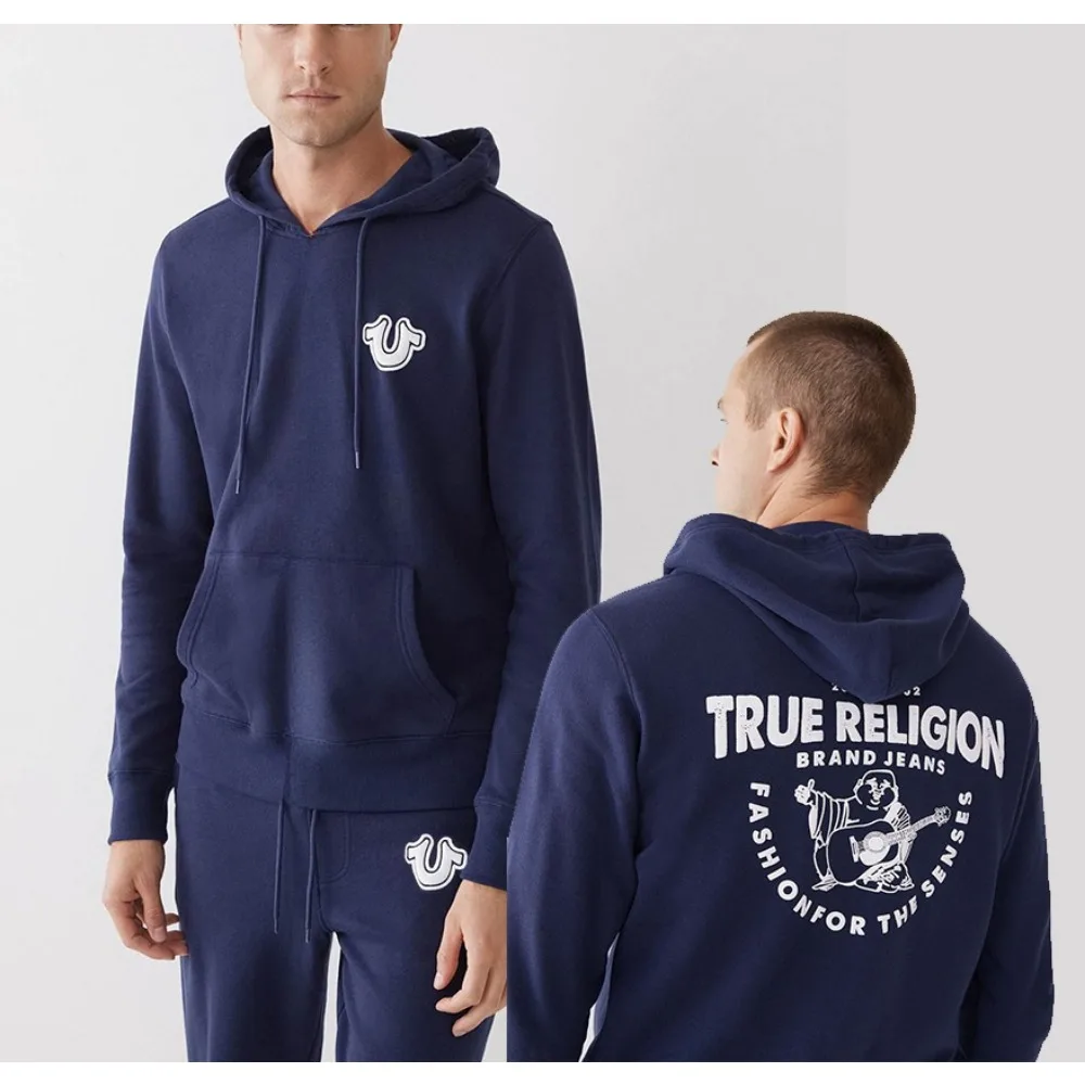 True Religion Design Hoodie Men Women Suit Autumn Winter Pure Cotton Oversized Hoodie Women Casual Style Long Sleeve Hooded Tops