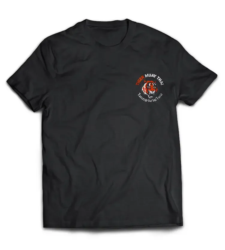 Harajuku Tiger Muay Thai Kick Boxing T-Shirt. Summer Cotton Short Sleeve O-Neck Mens T Shirt