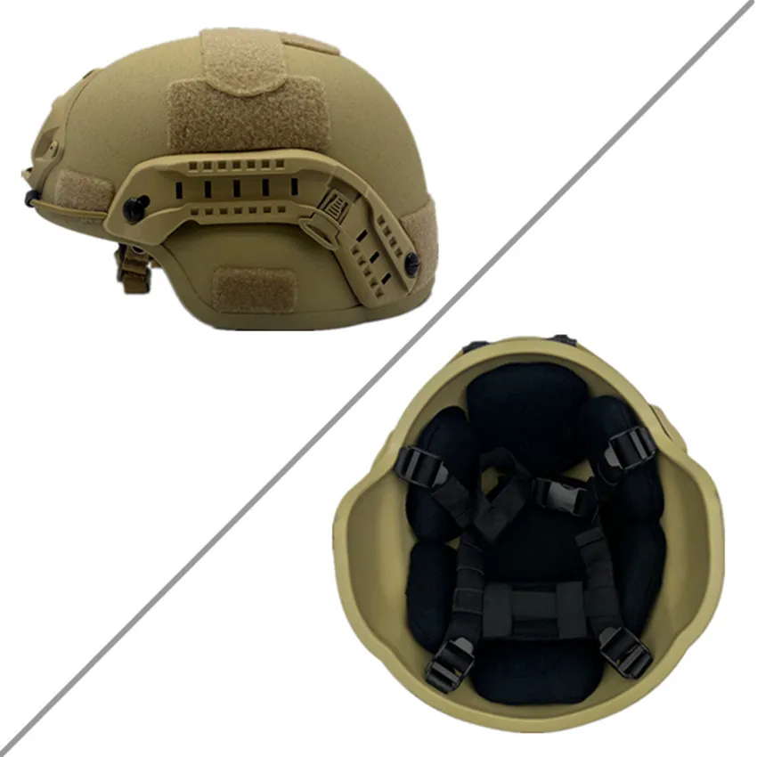 NIJ IIIA.9mm PE Mich helmet Explosion proof bulletproof Combat helmet Safety protection helmet