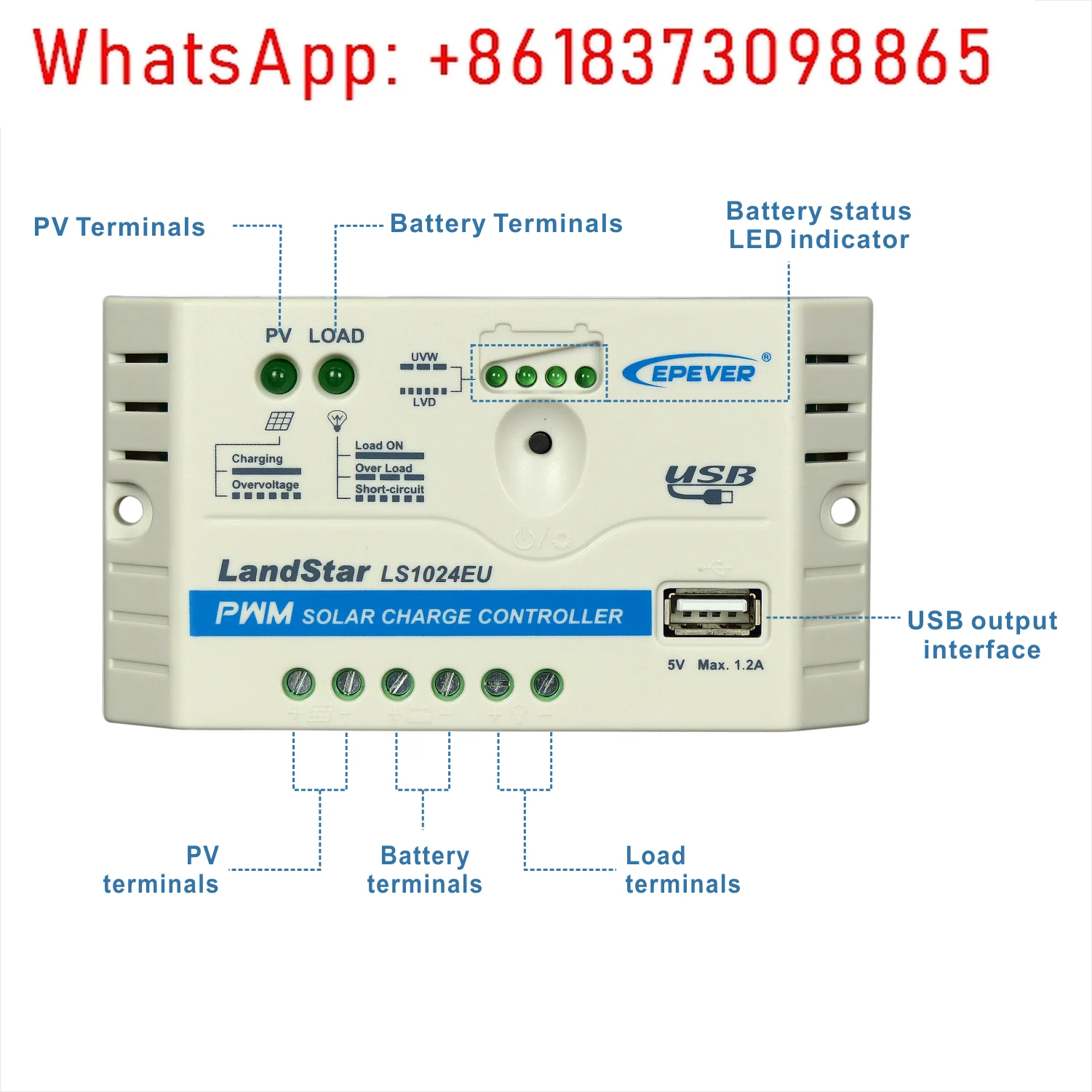 

PWM Charge Controller, Fully Automatic, Solar Controller LS-EU 10A 20A30A 12V24V
