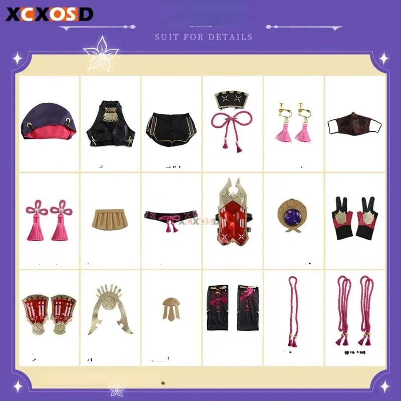 x;3,c'5\b/Kuki Shinobu Costumes Cosplay Wig Mender of Tribulations Halloween Brithday Roleplay Sui5'g,\j'8/ view 5