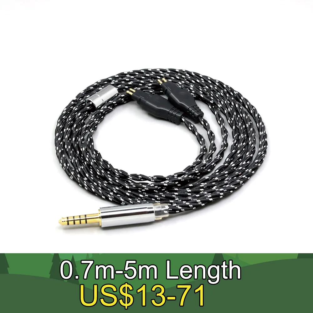 OCC Mixed OFC Twisting Nylon Earphone Cable For Sennheiser HD580 HD600 HD650 HDxxx HD660S HD58x HD6xx Headphone LN008737