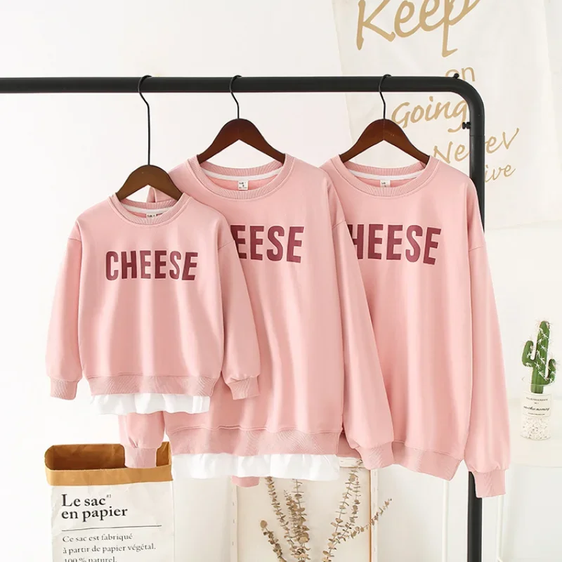 

Семейный свитшот для мамы и дочки, одежда для малышей, футболка для отца и сына, детские топы с длинными рукавами, осенняя женская одежда