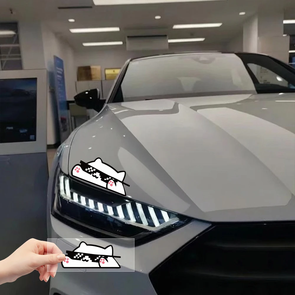 Adesivo de gato bongo, decalque para janela de carro, parede, motocicleta, caminhão, van, suv, notebook, acessórios de decoração de desenho animado