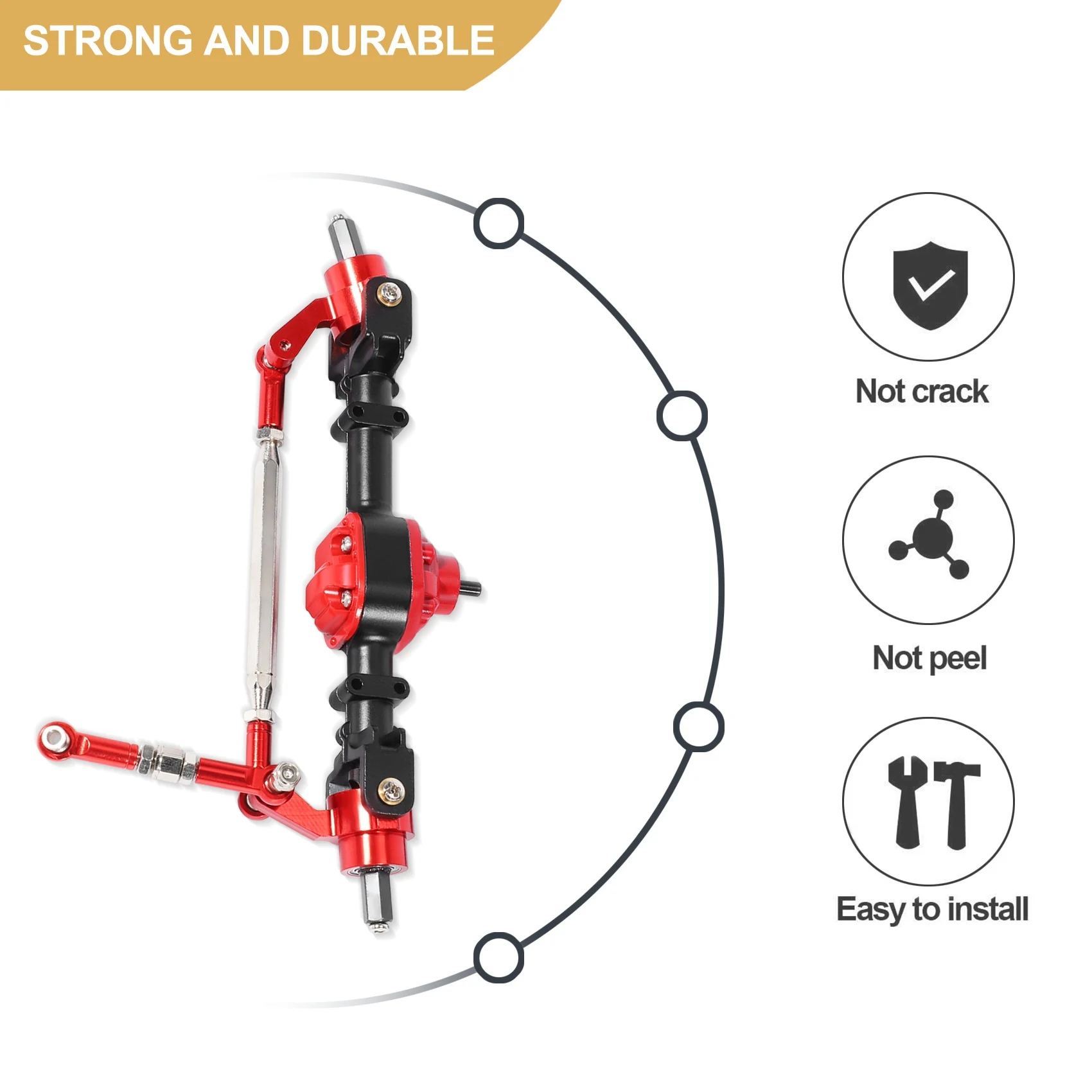 Dianteiro do carro RC e eixo completo traseiro, peças pretas da elevação, MN D90, D91, D96, D99S, MN90, MN96, MN99, MN99S, 1/12