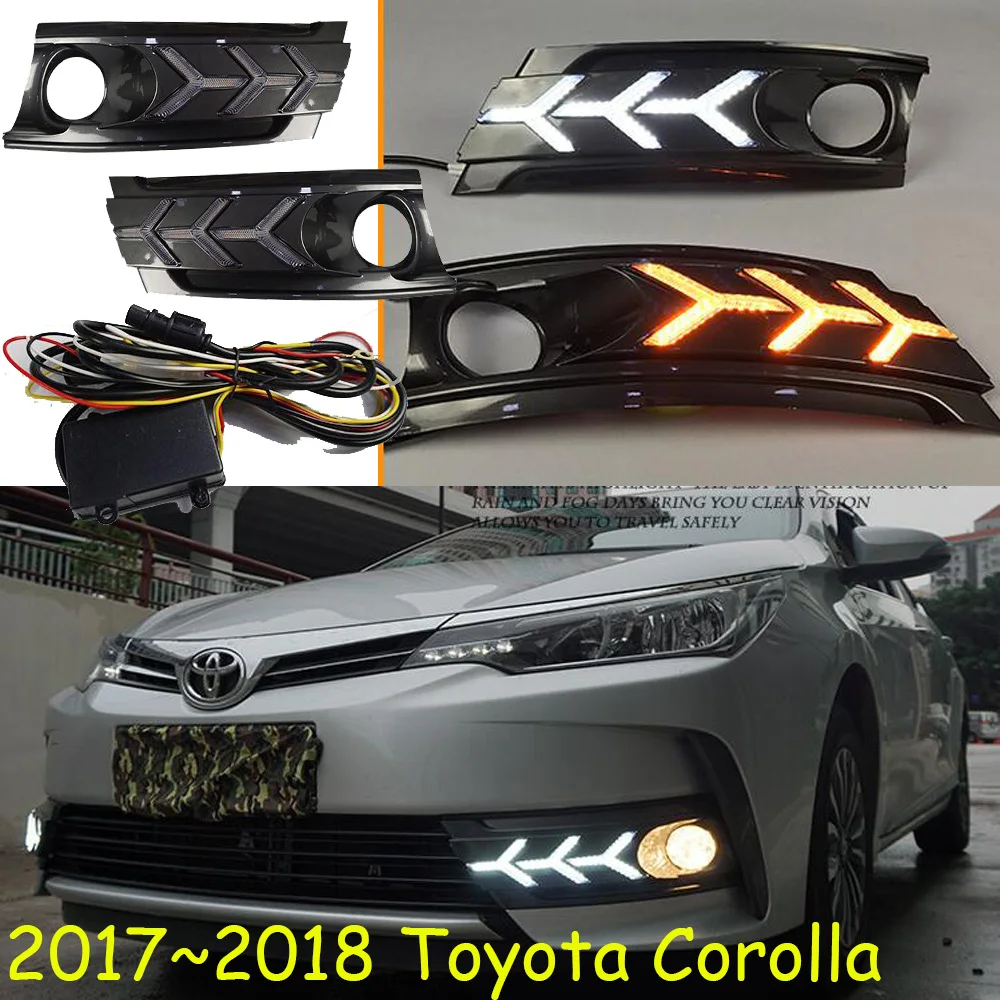 2PCS LED Daytime Running For Corolla 2017~2018 Super Brightness 12V Car LED DRL Waterproof ABS Daylight Bulb altis