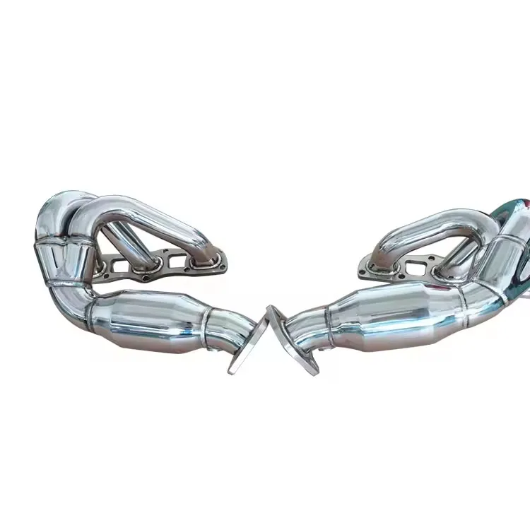 Xinaote High Performance 304 Stainless Steel Polishing Euro V Catted Exhaust Header for Porsche Cayman 981 Manifold