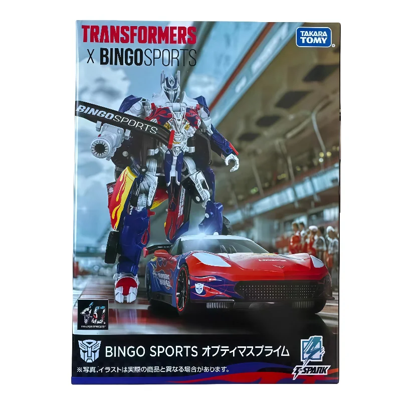 Op voorraad Takara Tomy Transformers Klassieke films BINGO SPORTS Optimus Action Figure Model Verzamel hobby's Speelgoed Vakantiecadeau