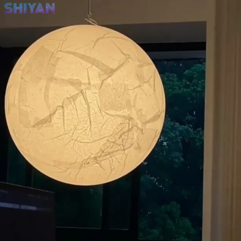 SHIYAN Moon Chandelier Nordic Minimalist Design for Restaurant Living Room Bedroom Study Villa Duplex Internet Celebrity