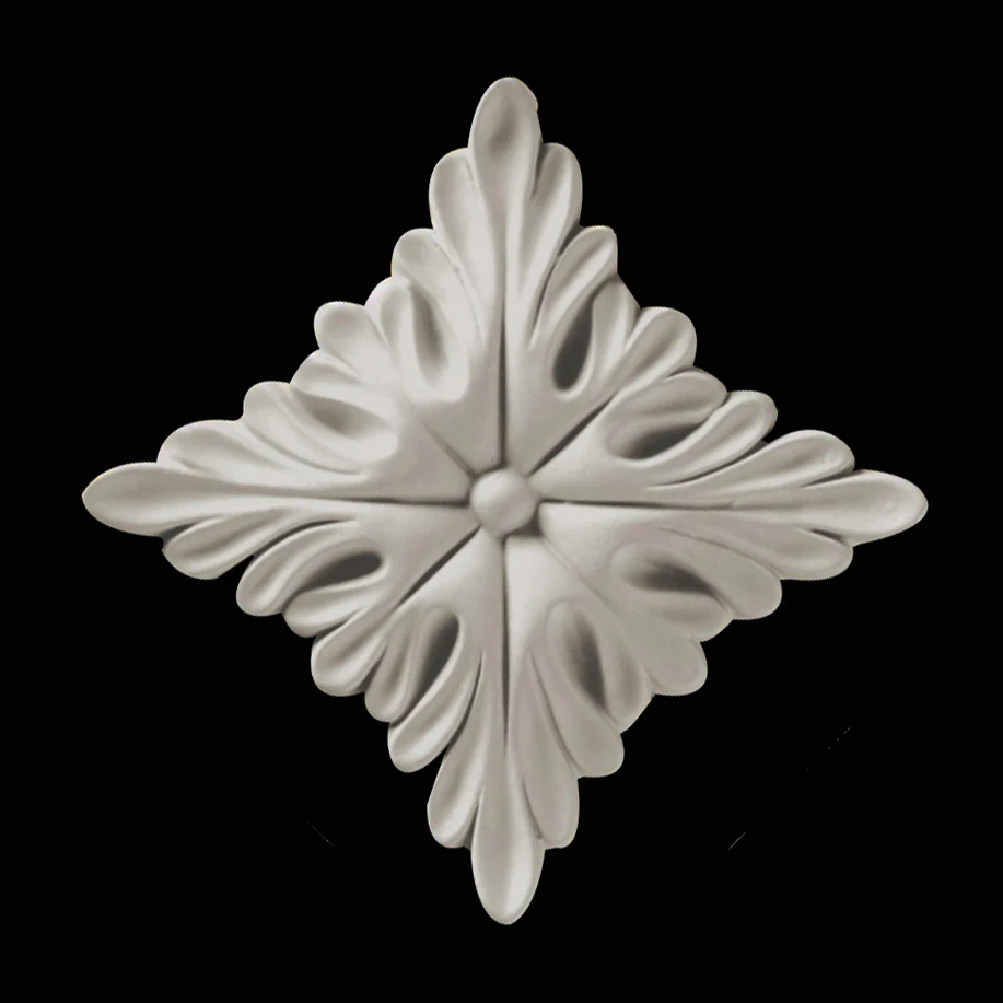 PU Furniture Ornament Polyurethane Mantel Decoration European Style Ceiling Rose Wall Moulding House Decorating Components