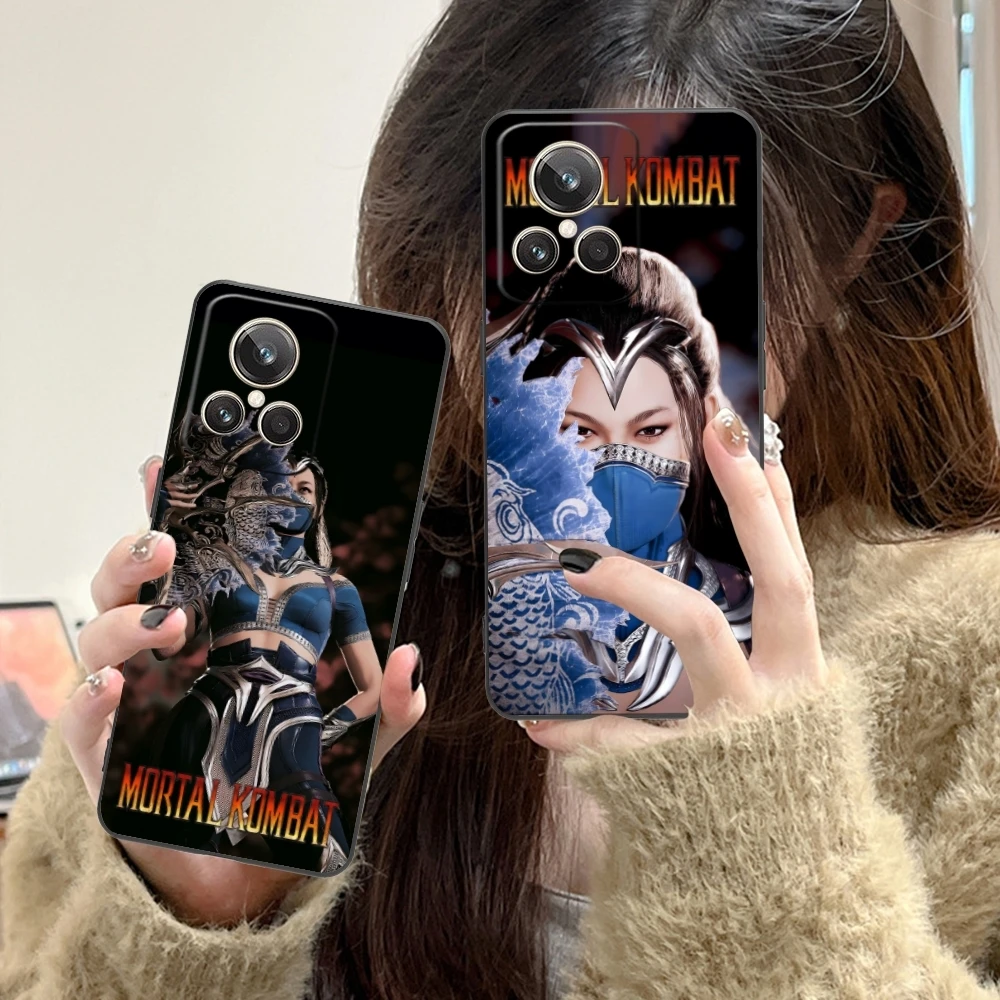 Mortal Kombat Kitana Mobile Cell Phone Case for Realme GT 2 9i 8i 7i Pro X50 X2 C35 C21 C20 C11 C3 Black Soft Phone Cover Shell