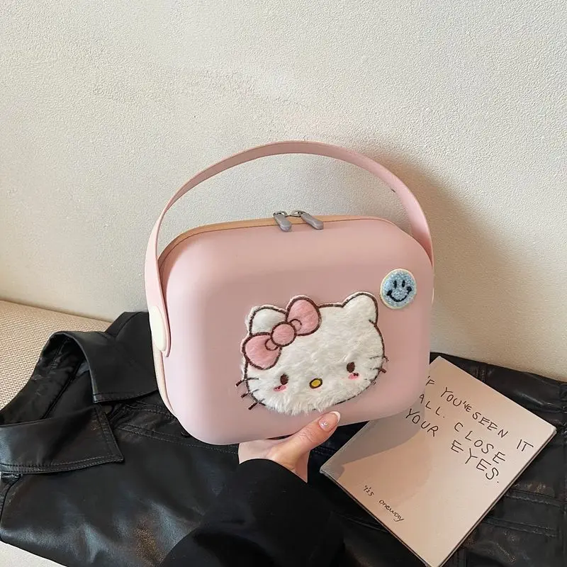 

Ins New Sanrio Hellokitty Dopamine мультфильм ручная косметичка Kitty милая большая вместительная портативная сумка для хранения туалетных принадлежностей подарки