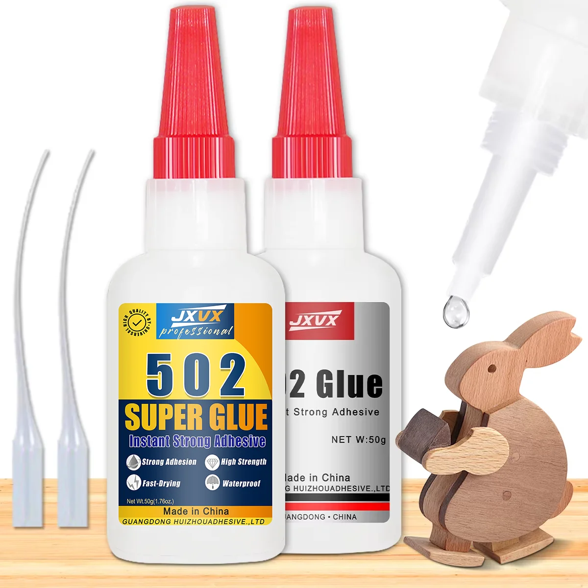 Super Glue 502 Adhesivo instantáneo Cianoacrilato Agente adhesivo Pegamento multiusos para metal, plástico, vidrio, juguetes, maquetas y herramientas Se seca en 3 segundos Paquete de 5