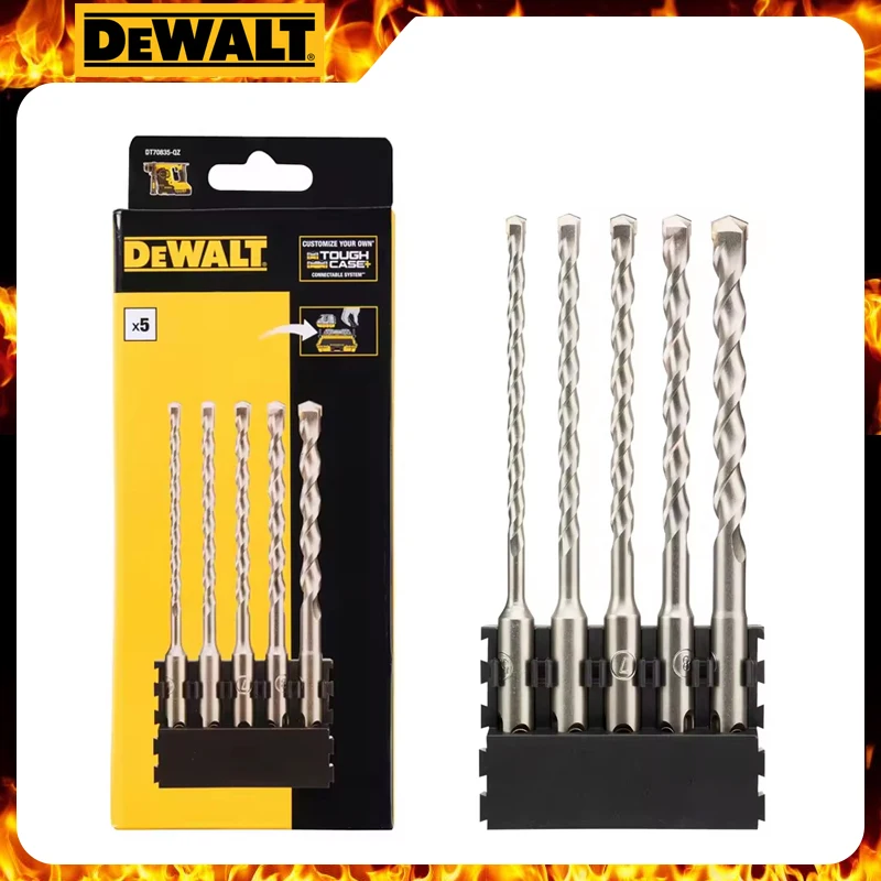 

DEWALT DT70835 SDS Plus Shank Masonry Drill Bit Set 5 PK Cemented Carbide Durable Carpentry Professional Power Tool Accessories