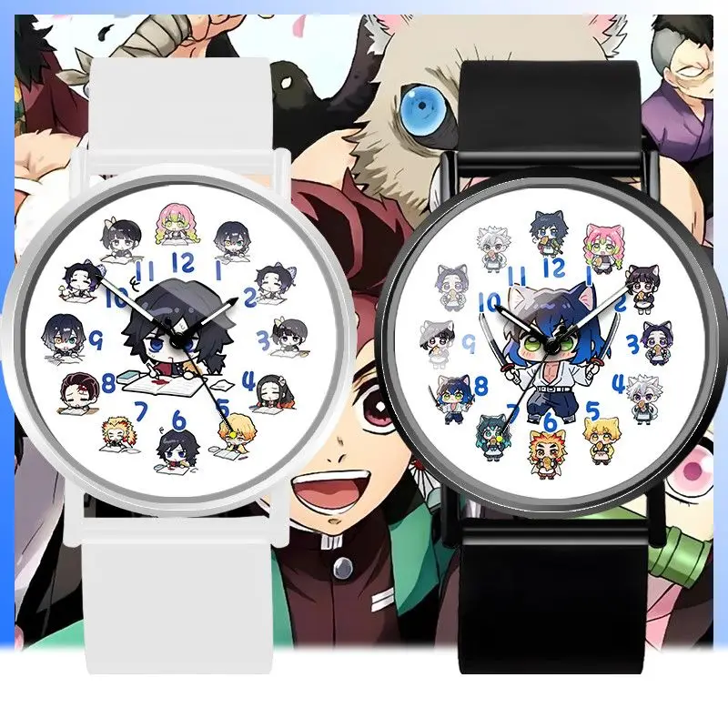 

Demon Slayer: Kimetsu no Yaiba anime Kamado Tanjiro Kamado Nezuko Kazuki Zenitatsu Pira Inosuke cute cartoon pointer watch gift