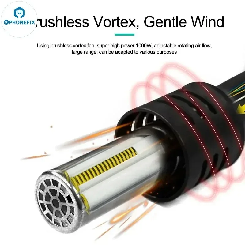 Quick K8 1000W Lead-free Hot Air Soldering Station Three Channel Tin Removal for Phone Motherboard PCB SMD Welding Repair Tool