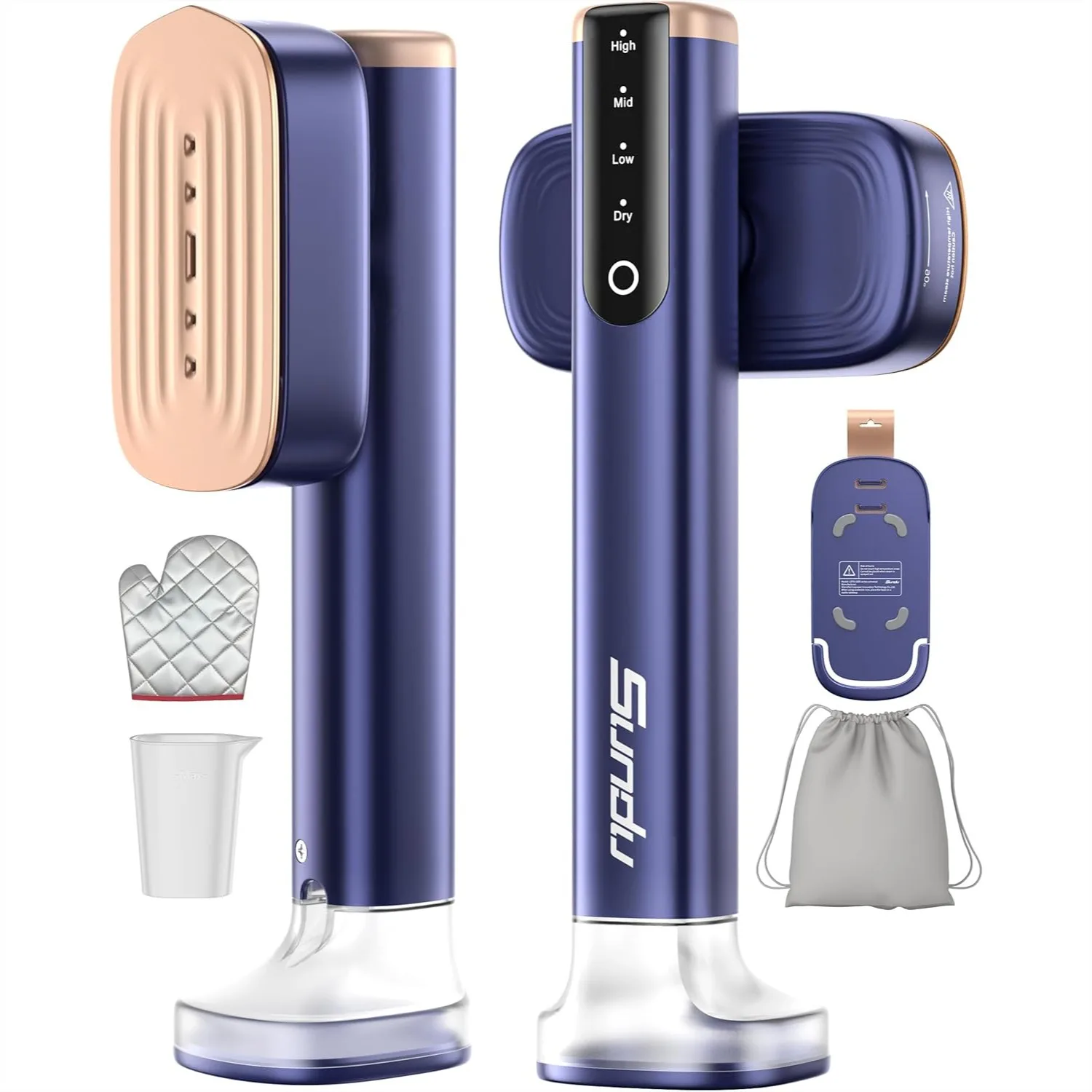 

Travel Steamer for Clothes 180ml Water Tank 15s Fast Heat-up 24g/min Strong Steam Portable Garment Steamer with Touch Control