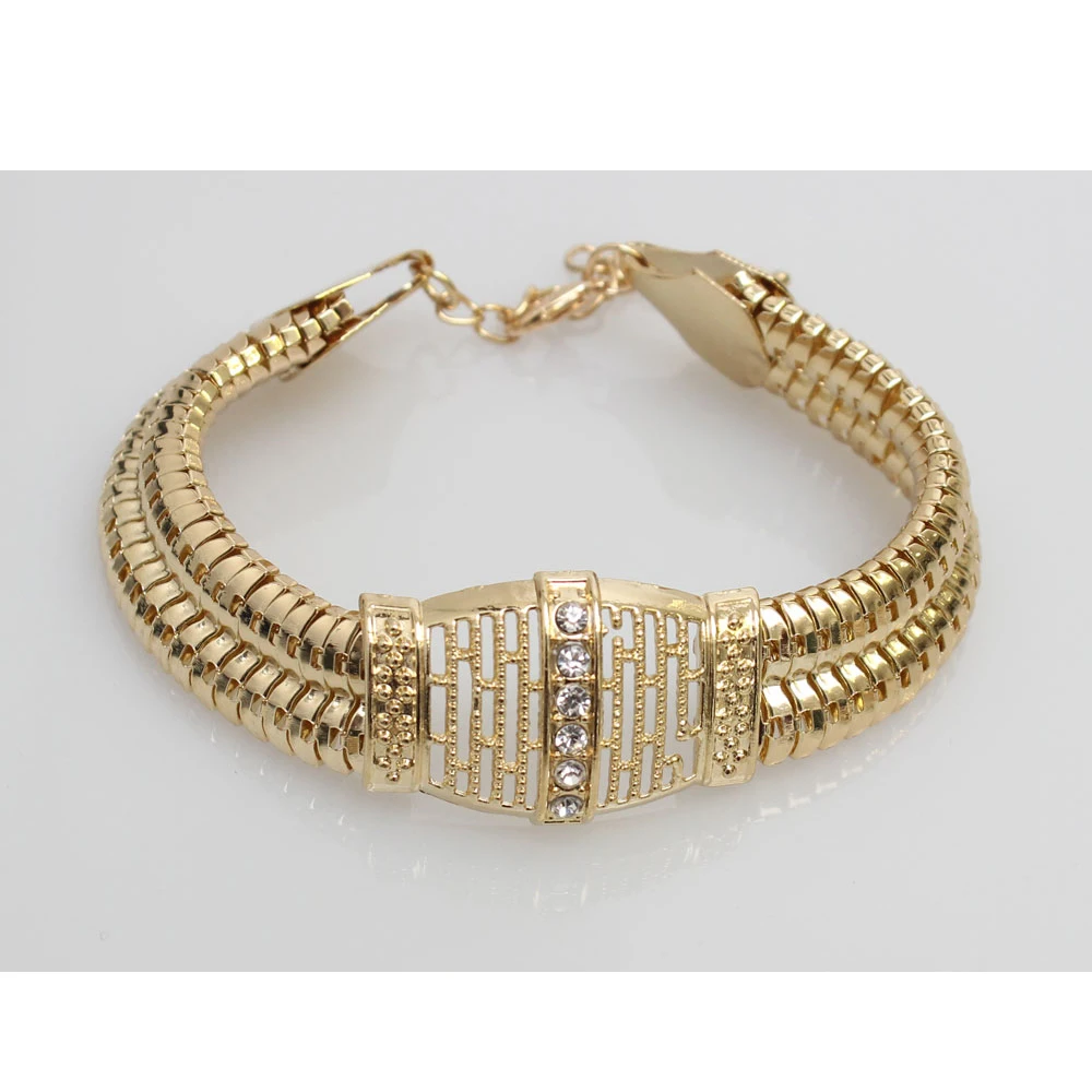 Free Shipping Gold Color Dubai African White Crystal Necklace Bracelet Earring Ring Wedding/Bride Jewelry Set