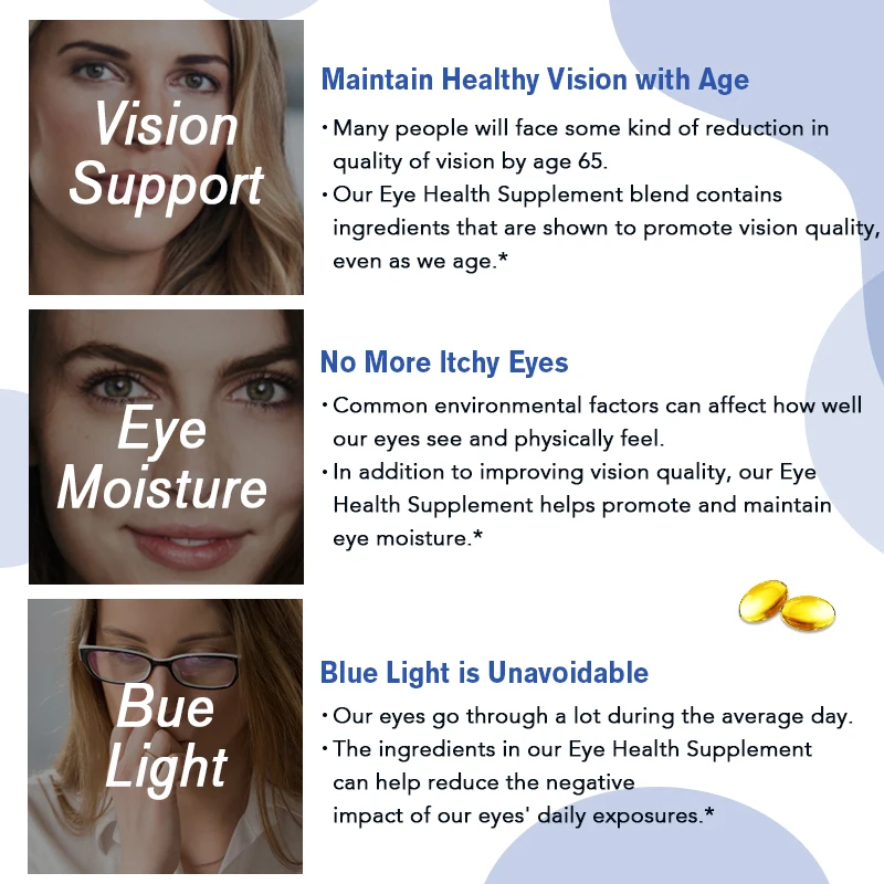 MUTSWEET 120 قطعة كبسولة معقدة فيتامين العين بالكامل مع اللوتين والبيليري وزياكسانتين تدعم صحة العين وبصري #6