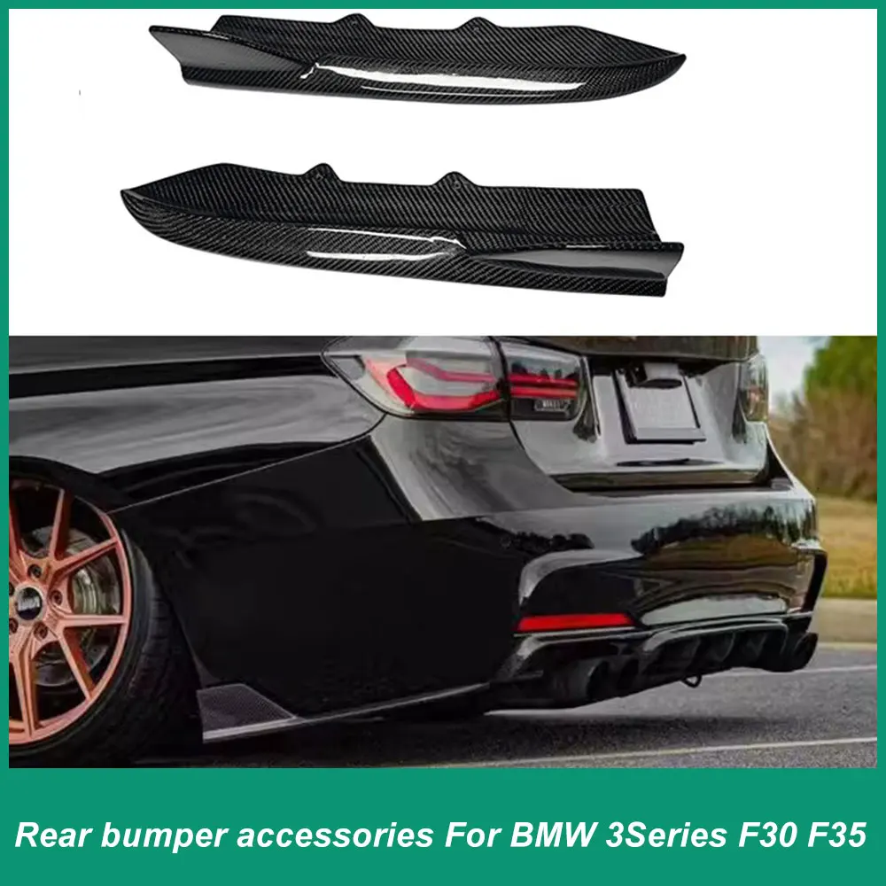 For BMW 3 Series F30 F35 M-Tech M-Sport 2013-2019 External Adjustment Carbon Fiber Rear Diffuser Diverter Bumper Rear Lip Guard