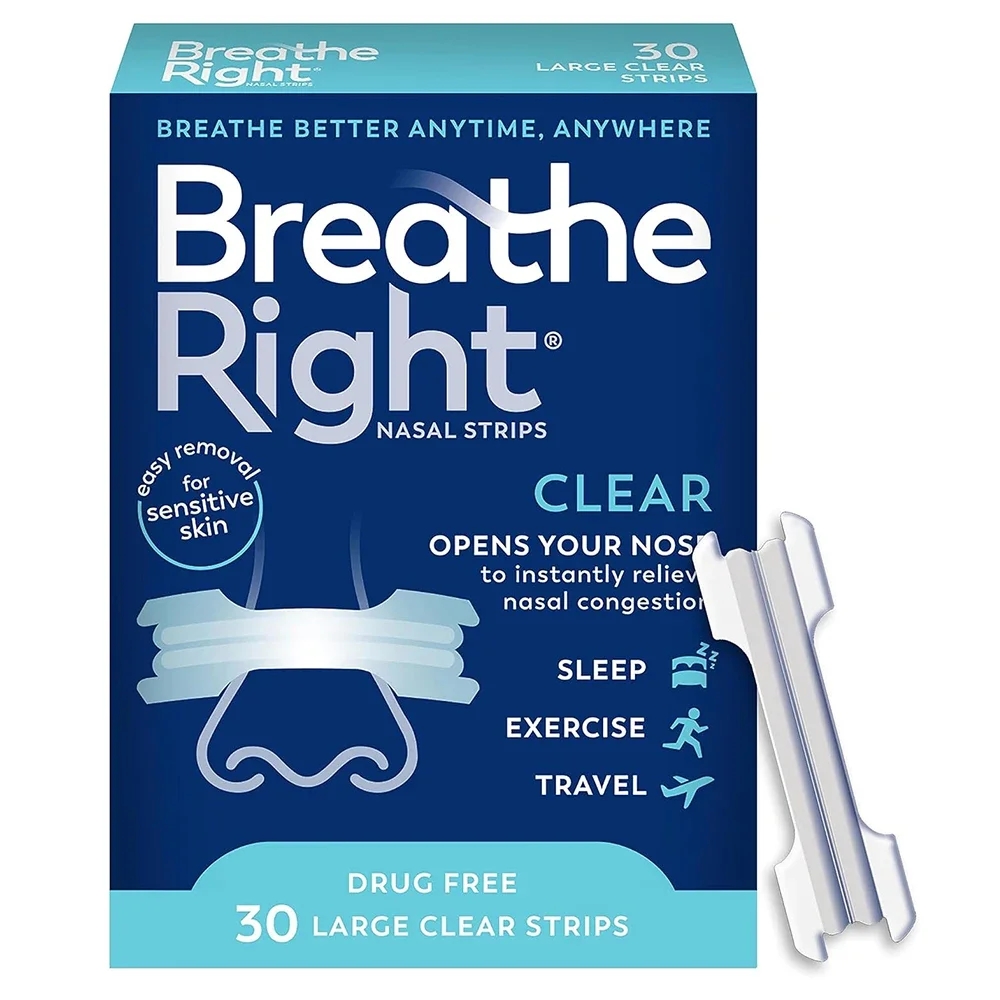 30/60/90pcs Breathing Nose Strips Strength Sport Nasal Strip Better Sleep Non-invasive Anti Snoring Strips For Adult Child