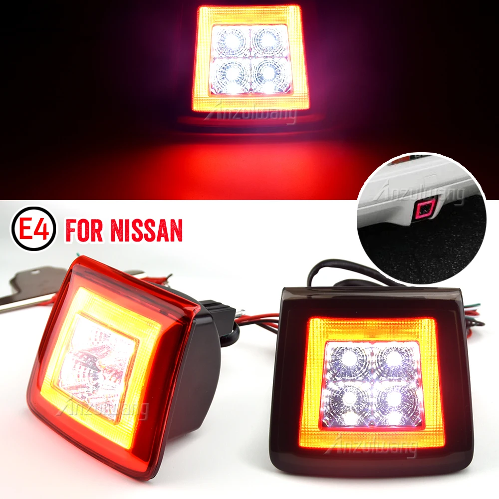 For 2009-up Nissan 370Z & 13-17 Juke Nismo LED Rear Fog Light ,Red Brake/Rear Fog & White LED as Backup Reverse Lamp