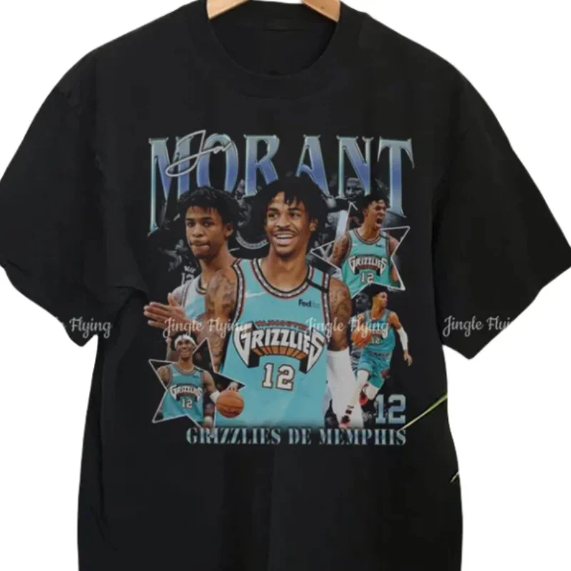 Vintage 90s Basketball Bootleg Style T-Shirt Ja Morant Graphic Tee Retro Unisex Oversized