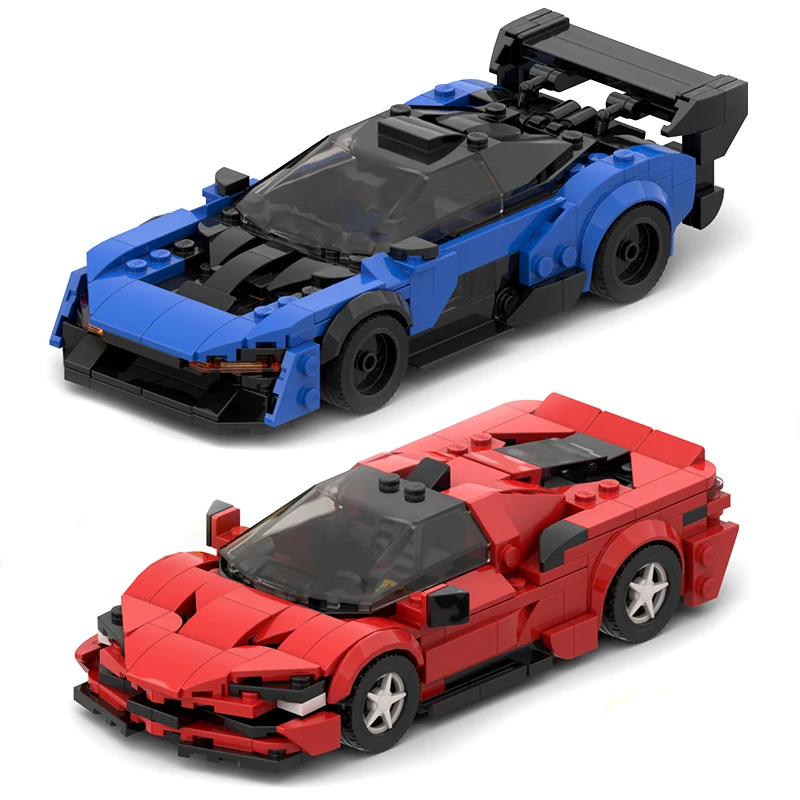 2024 Hot MOC Speed City Car Champion Racer Classic Supercar Building Blocks Brick Racing Super Technique Creative Garage DIY Set