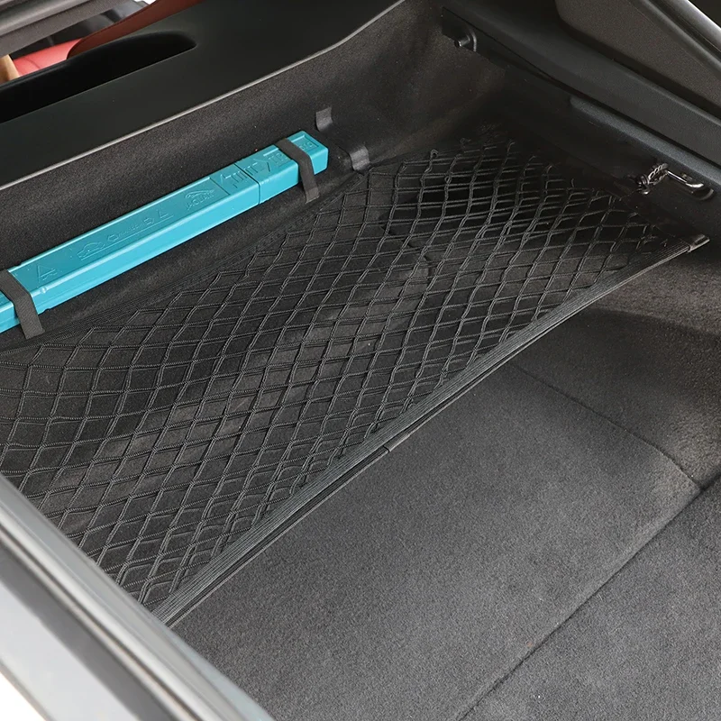 Per Jaguar F-TYPE 2013-2022 Auto Storage Organizer Maglia Net Bag Holder Tasca Tronco Organizer Stivaggio Riordino 90*30 cm