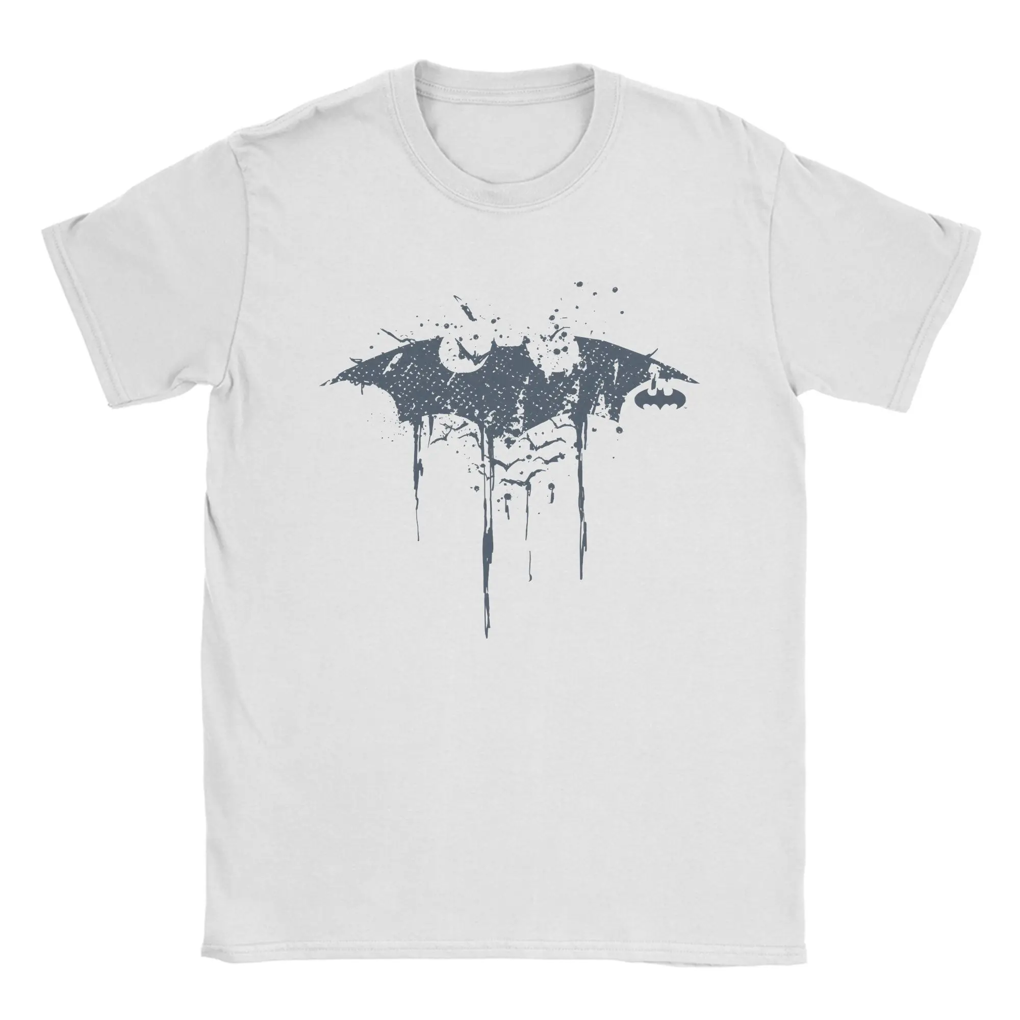 Camisetas con icono de Batman para hombres y mujeres, camisetas de algodón, ropa de calle, cuello redondo, manga corta