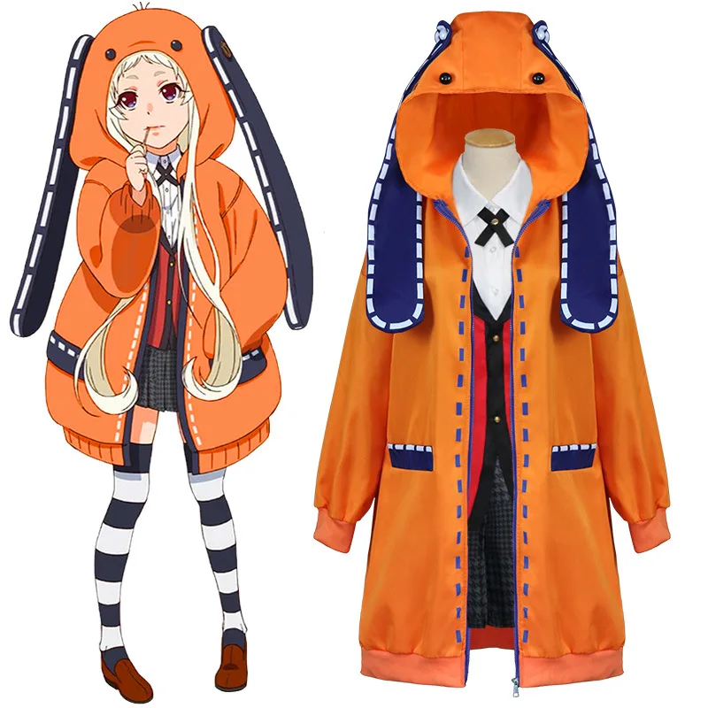 

Anime Kakegurui Cosplay Yomotsuki Runa Cosplay Costume Coat Jk School Girls Uniform Hoodie Halloween Dress Girl Winter Cute Paja