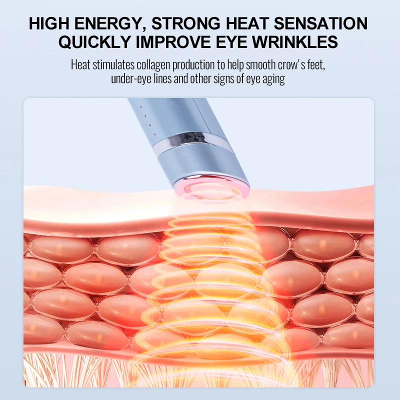 2-in-1 oogschoonheidsapparaat Gezichtsmassager Led Roodlichttherapie Wand voor ontspannen Oog Donkere kringen Oogzakken Wallen Huidverzorgingstool