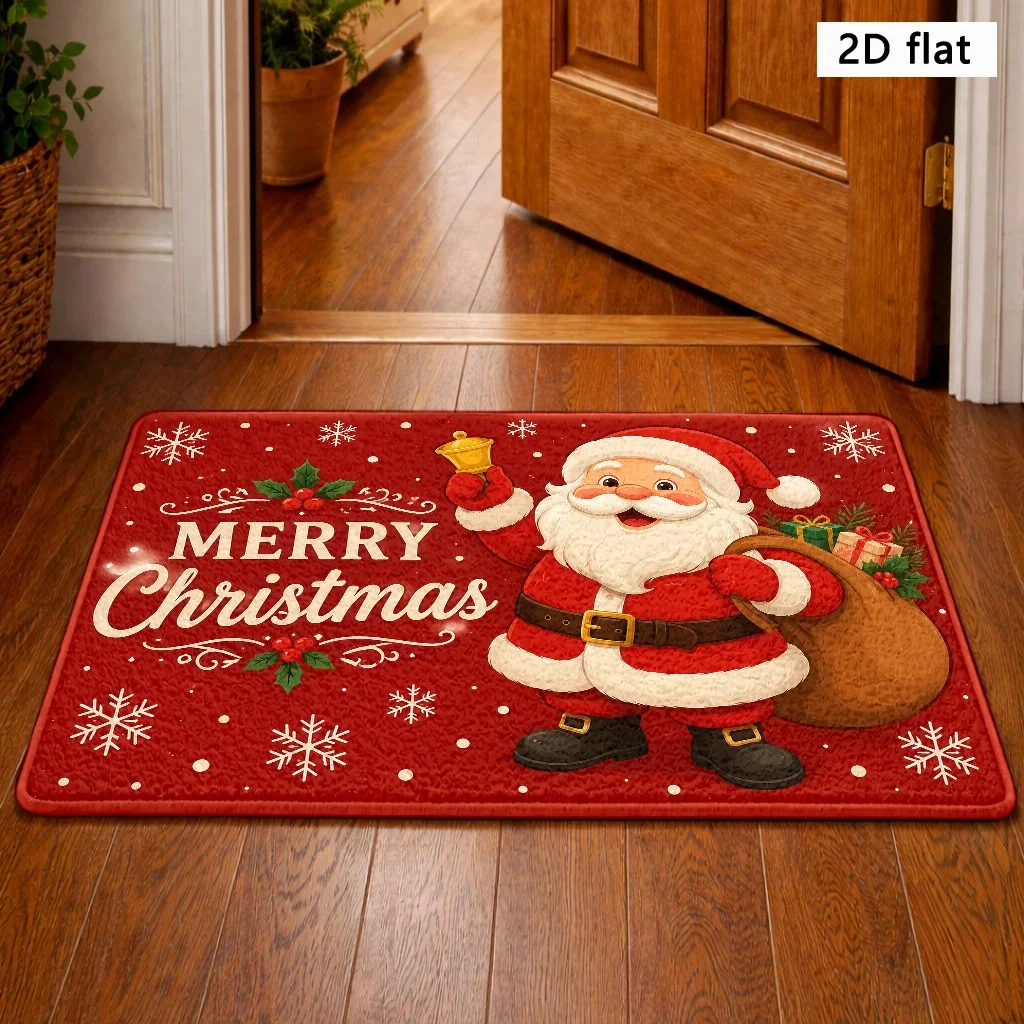 Merry Christmas Gingerbread Cookie Collection Dark Green Background Peppermint Star Print Non Slip Washable Carpet