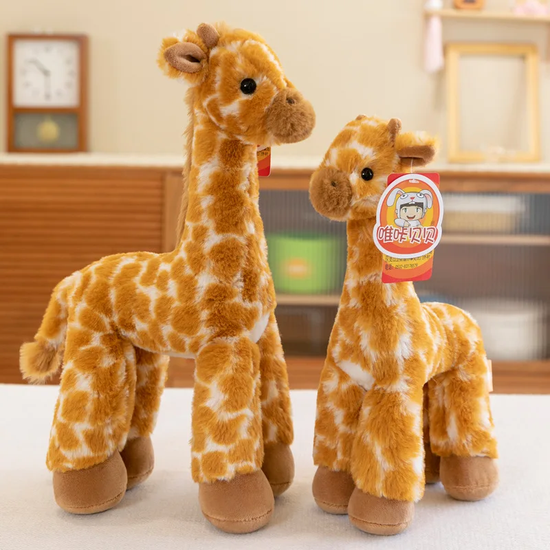 45CM Creative Soft Simulation Deer Plush Toy Staffed Giraffe Toy for Kids Baby Pillow Doll Children's Birthday Christmas Gifts