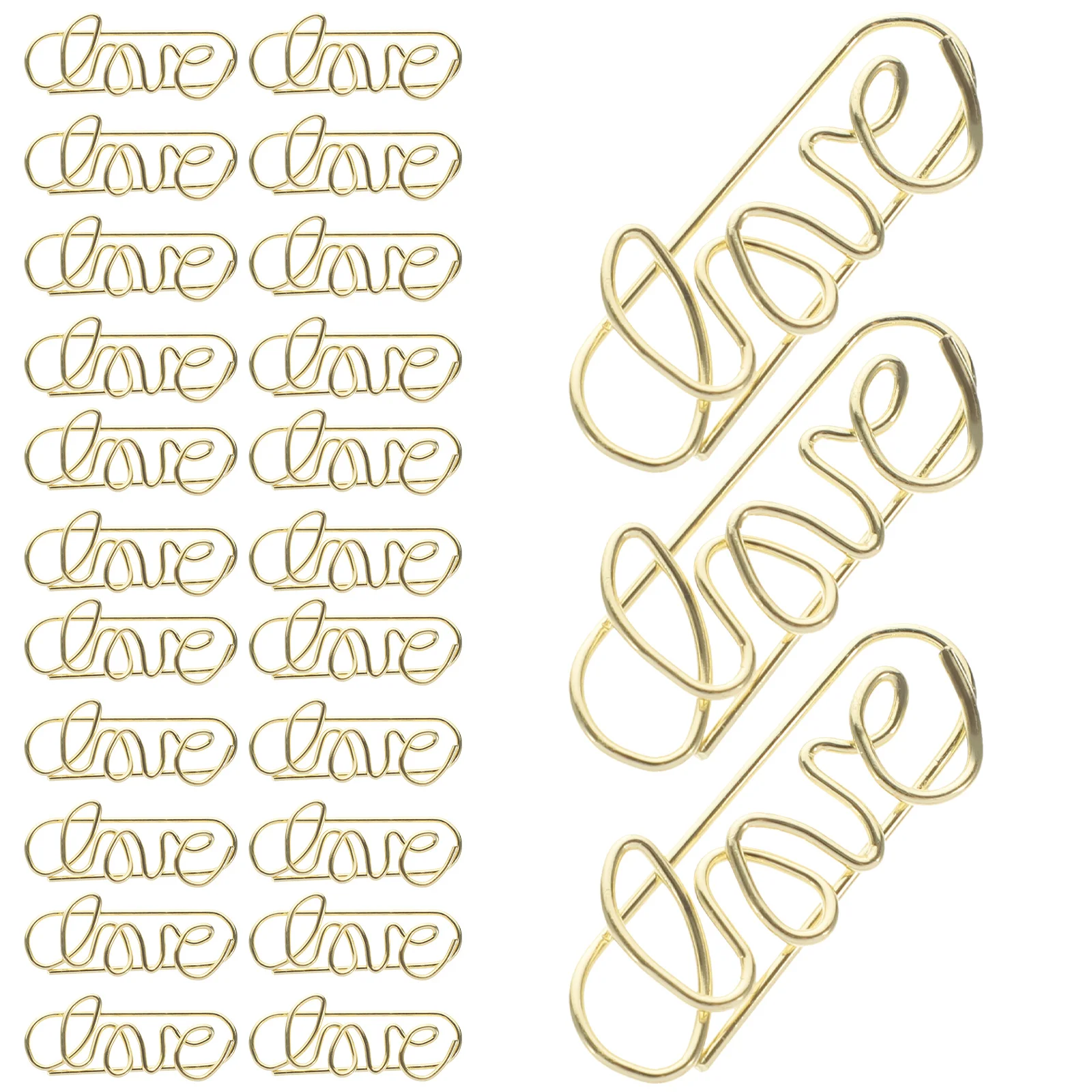 50 Pcs Colored Paper Clips Lovepaperclip Adorable Paperclips Delicate Gold Iron