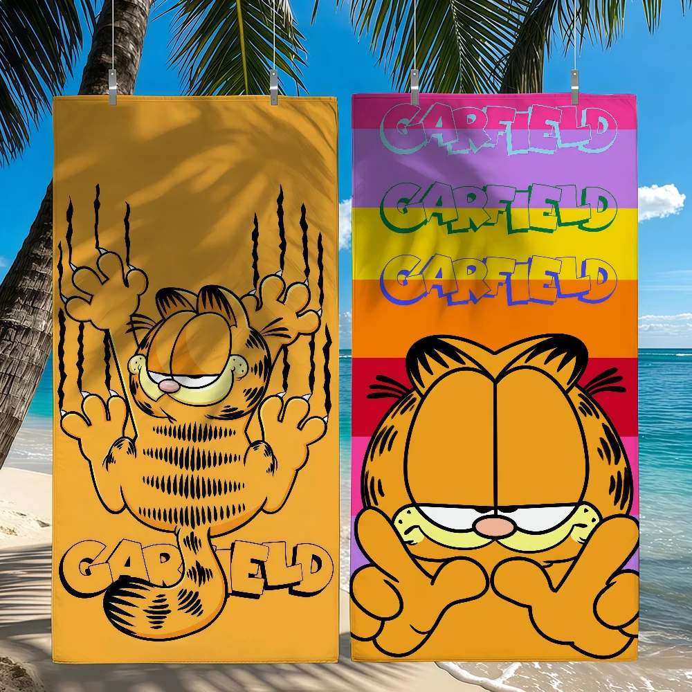 Cartoon G-Garfield Towel Quick Drying Beach Towels Are Suitable For Swimming Pools Camping Yoga And The Gym