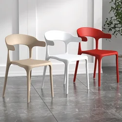 Chaise de Salle à Manger Ergonomique en Plastique, Mobilier de Jardin Nordique, Mobilier d'Extérieur pour Chambre à Coucher, Mariage et Ordinateur