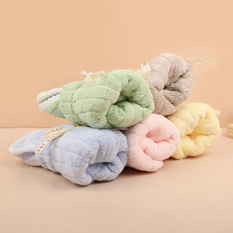5pcs Coral Velvet Rabbit Towel With Ribbon Pearl Soft Reusable Kids Birthday Easter Valentine's Day Gift Home Bathroom Decor