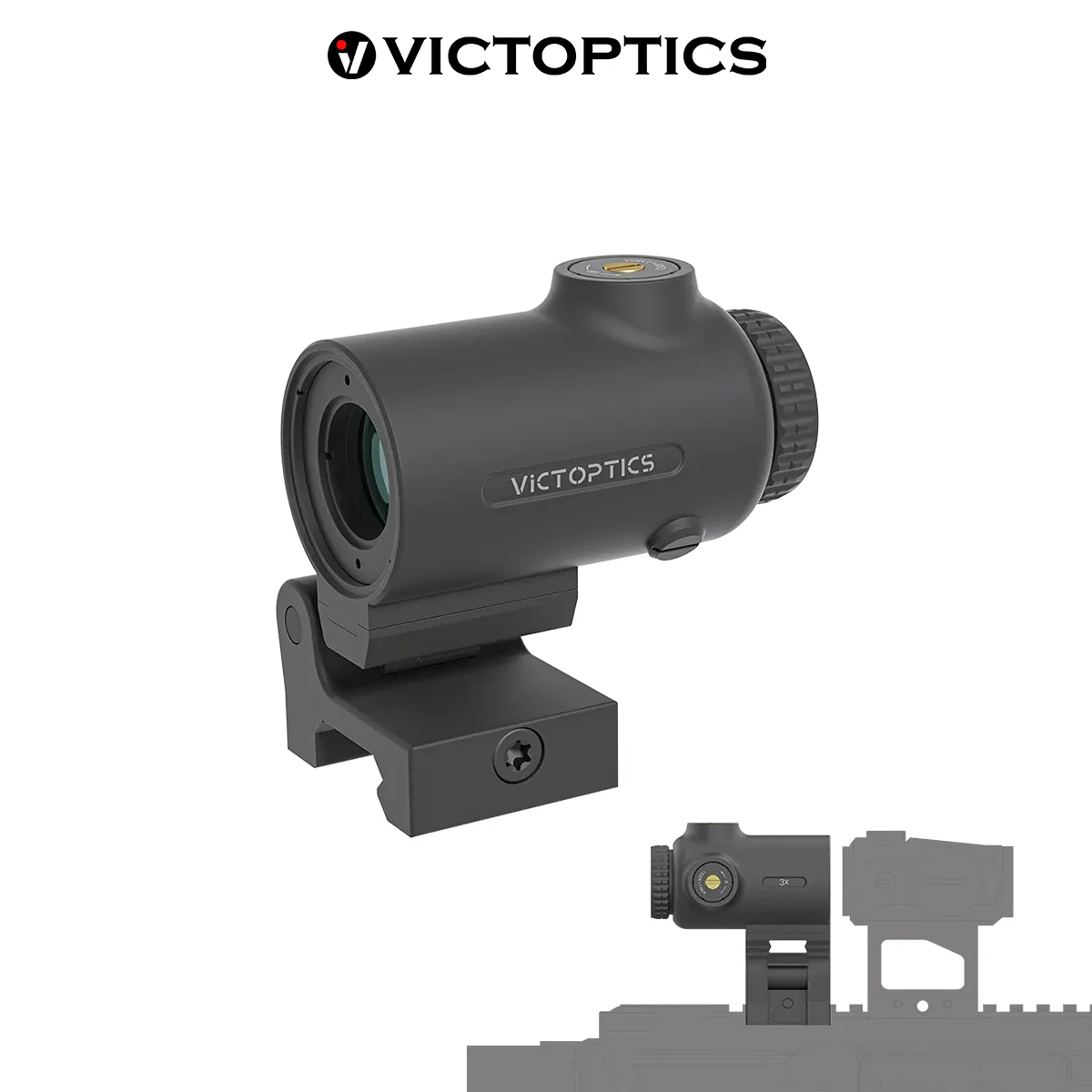 Victoptics SOM 3x Magnifier For Red Dot Sight With Extra Spacer Bar, Compatible with RDSL 38, 41 & 42,Compact Design