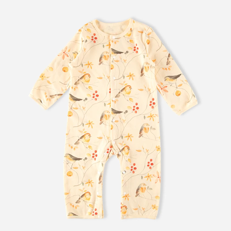 Spring and Autumn Baby Romper for baby Boys Girls Clothes Cartoon Bear Printed Jumpsuit pants crawling Fashion Baby Clothes