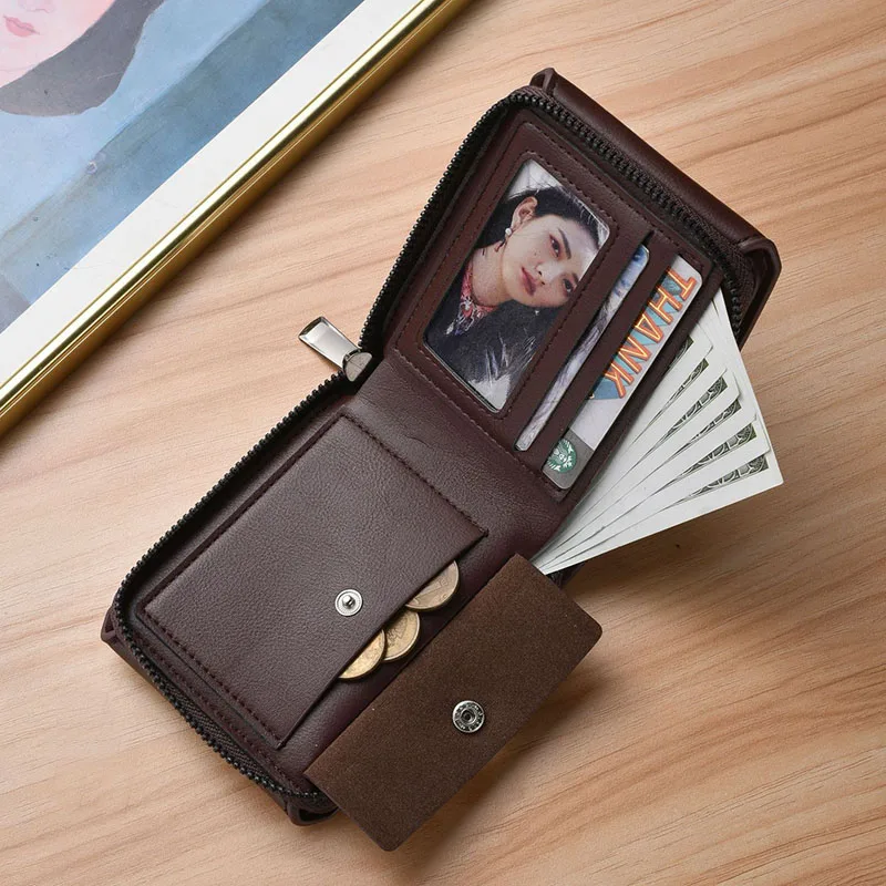 Fashion Simple Shaped Wallet For Men Coin Purse Anti-theft Credit Card Holder Money Bag Business wallet for men Purse BOLASA