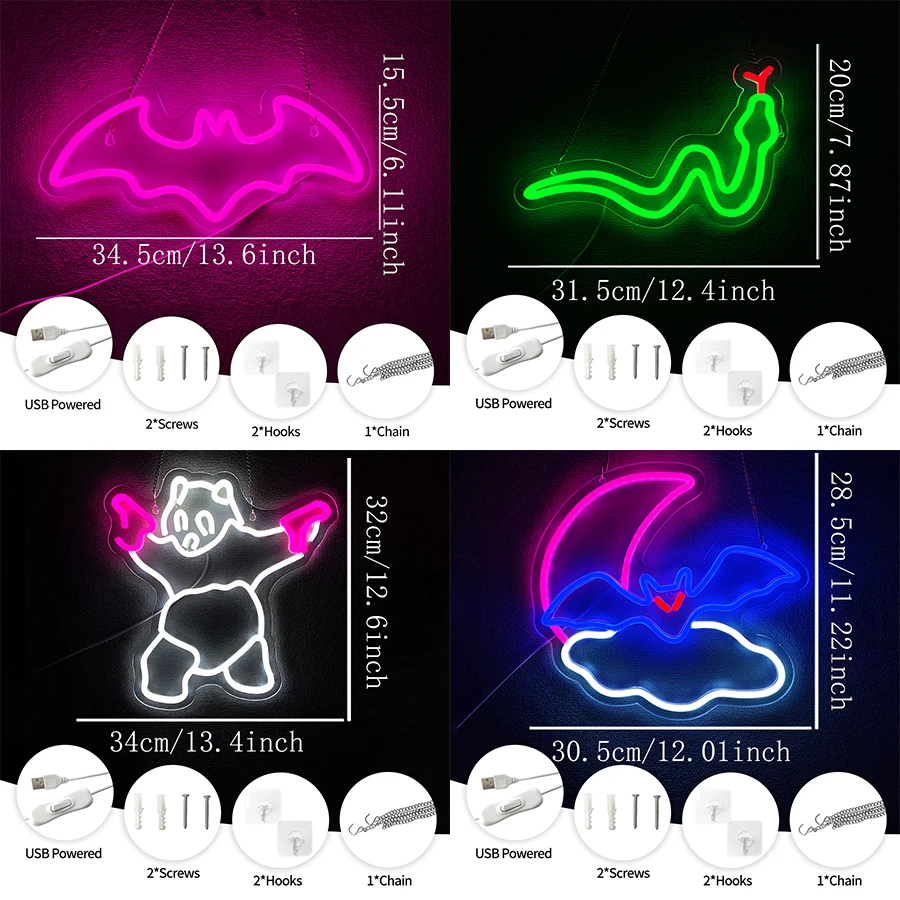 Green Snake Led Neon Sign, Interesting Animal Icon Usb Powered Light, Suitable For Teenagers' Rooms, Game Rooms, Bars Decor.