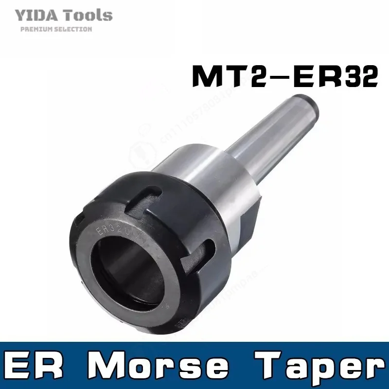 1PC MT2 ER32 Spring Collet Chuck Rear Pull Morse Taper Holder For CNC Machine Tool Holder Clamp