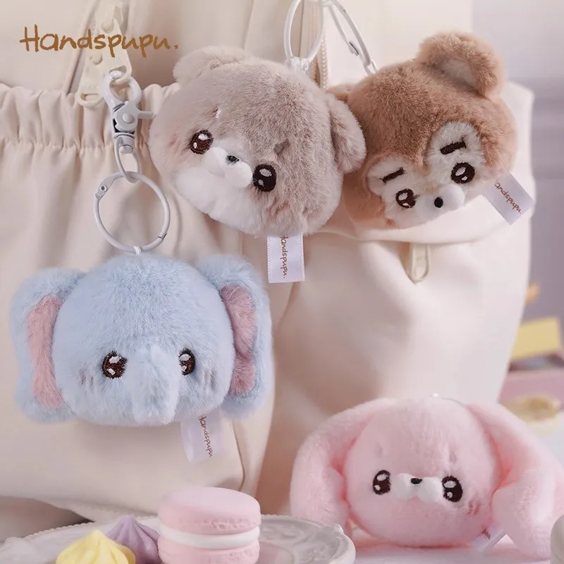 Muñeca Original Handspupu Touch Your Head, muñeca de cabeza pequeña, bolsa de felpa, juguete colgante, bolsa para muñeca, bonito regalo de cumpleaños para niña