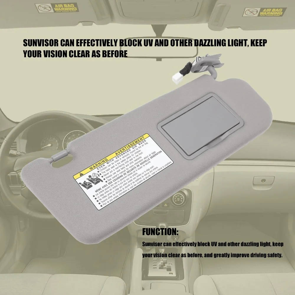Nieuwe Zonneklep Links/Rechts Zonneklep met Spiegel voor Hyundai Sonata 2006-2008 Links/Rechts Bestuurderszijde zonneklep 852013K010QD