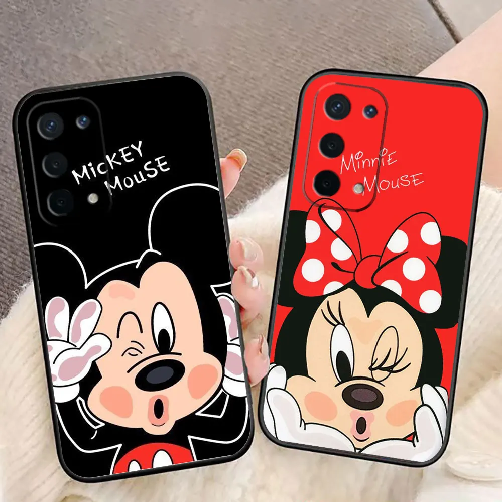 Lovely Mickey Minnie Mouse Cover Phone Case For OPPO Realme 13 12 11 10 9 9i 8 8i 7 7i 6 5 3 Pro Plus TPU Case Funda Coque Shell