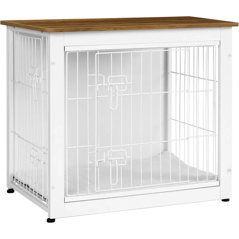 

Dog Crate Furniture with Cushion, Wooden Crate with Double Doors, Furniture, Kennel Indoor for Small
