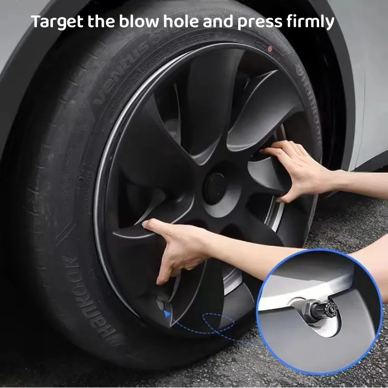 4PCS 19-Inch Wheel Caps for Tesla Model Y Wheel Cover Performance Replacement Wheel Hubcap Full Rim Cover Accessories 2018-2024